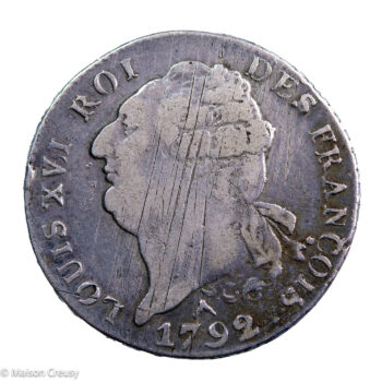 Constitution écu de 6 livres 1792 Orléans