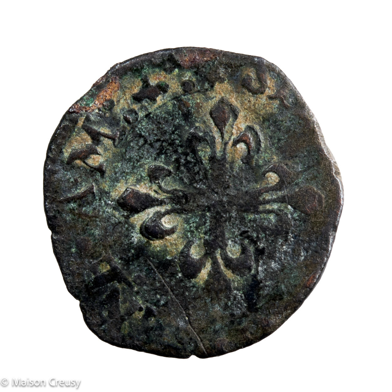 Henri III liard au H 1582 Lyon