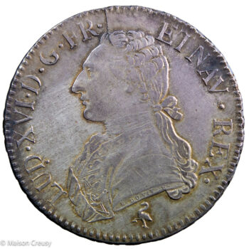 Louis XVI écu aux branches d'olivier 1789 Paris