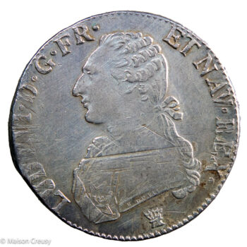 Louis XVI écu aux branches d'olivier 1791 Limoges