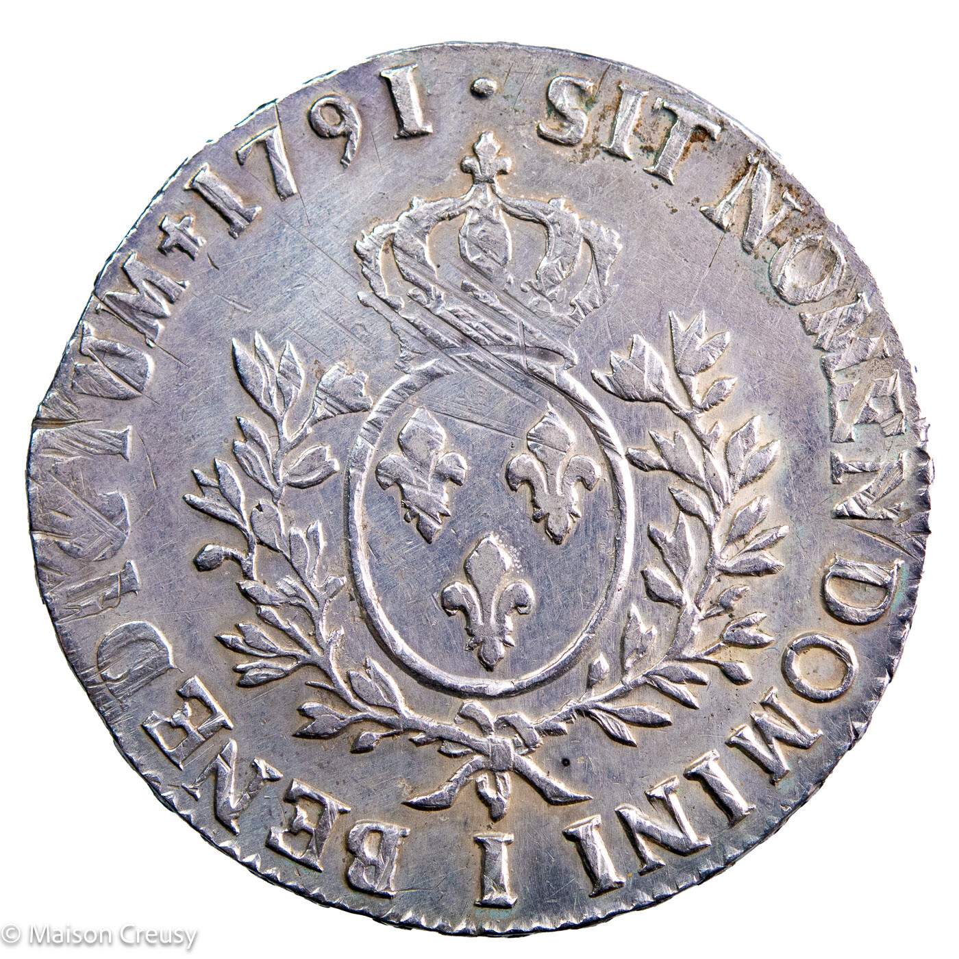 Louis XVI écu aux branches d’olivier 1791 Limoges