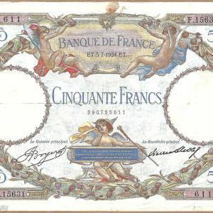 Billet 50 francs merson 5-7-1934