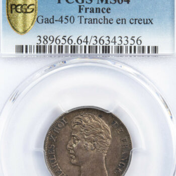 Charles X 1 franc 1830 Paris PCGS MS64