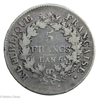 Directoire 5 francs An 6 Paris