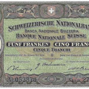 Suisse 5 francs 1944