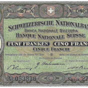 Suisse 5 francs 1944