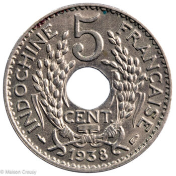 Indochine 5 cent 1938