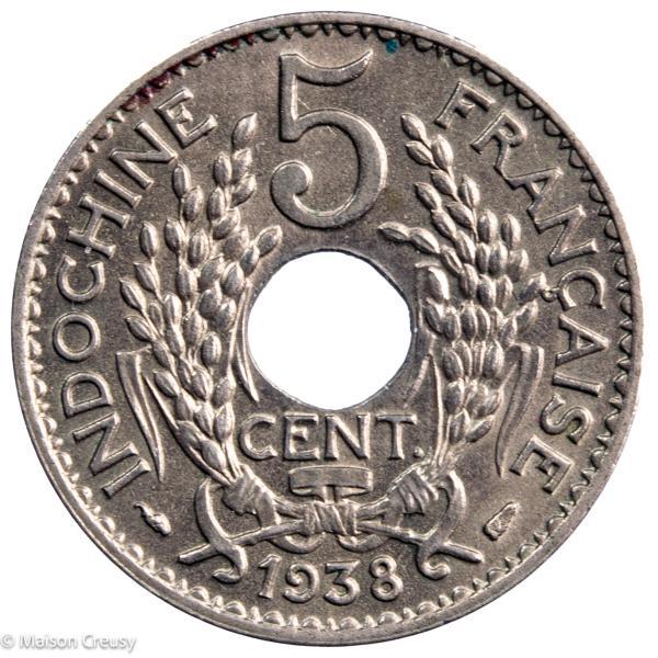 Indochina 5 cent 1938