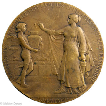 Médaille election Paul Deschanel attribué à Abrami