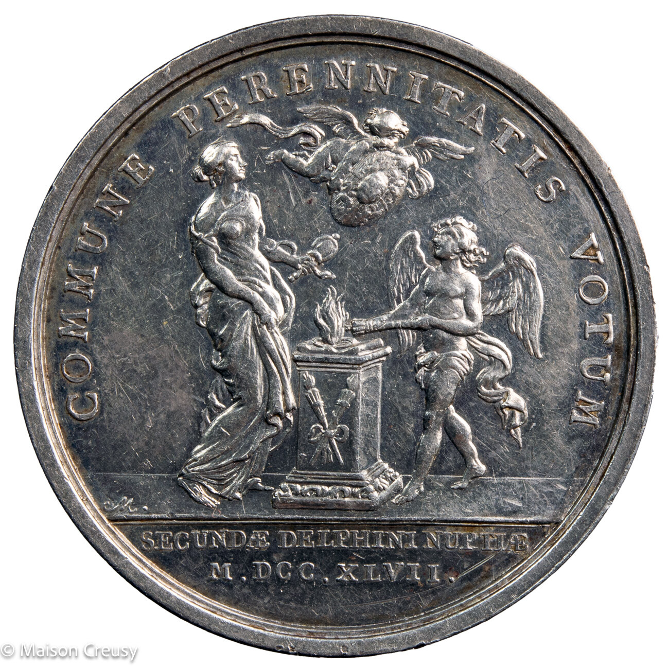 Louis XV silver medal Marriage of the Dauphin 1747