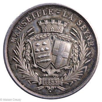 Marseille La Seyne médaille 1855 Forges et chantiers