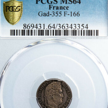 Louis Philippe 1/4 de franc 1833 Rouen PCGS MS64
