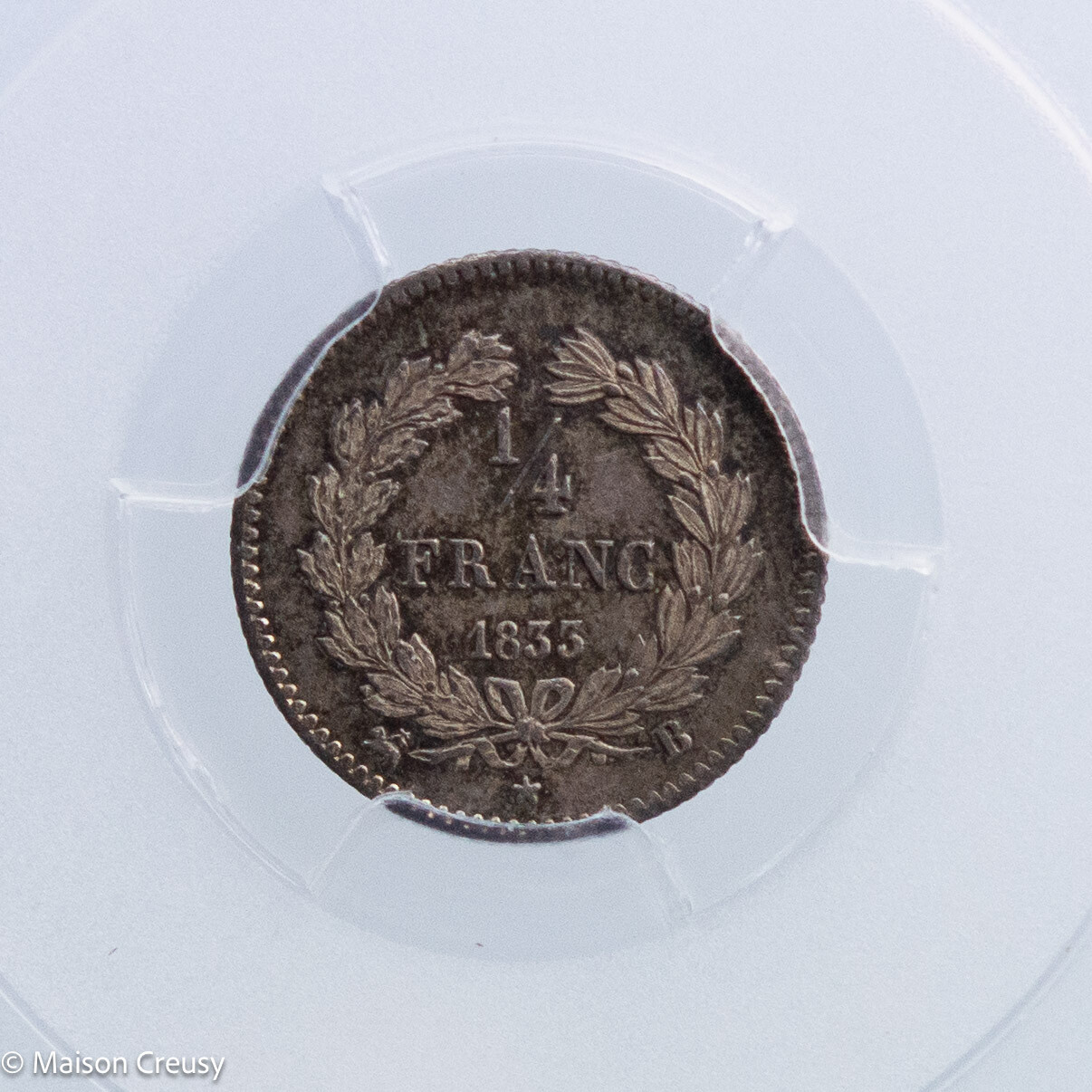 Louis Philippe 1/4 de franc 1833 B PCGS MS64