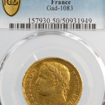 Napoléon I 40 francs 1808 La Rochelle PCGS AU50