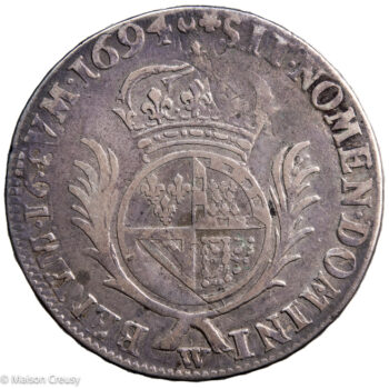 Louis XIV demi-écu de flandre aux palmes 1694