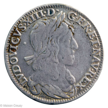 Louis XIII 1/4 écu 1642 Paris