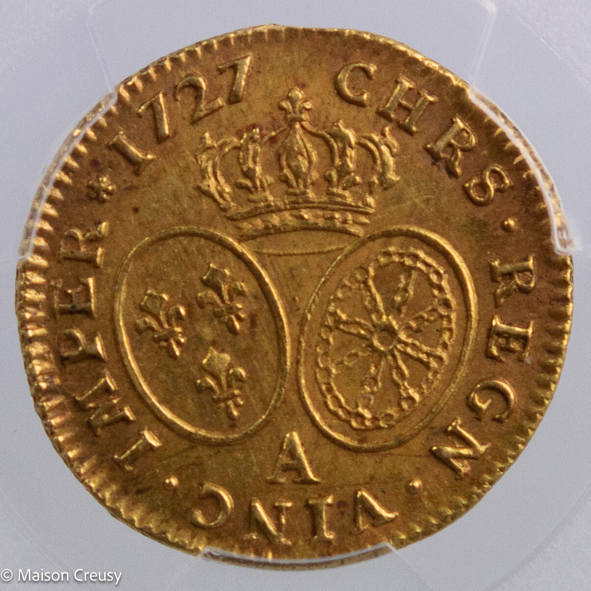 Louis XV louis aux lunettes 1727 Paris PCGS MS63