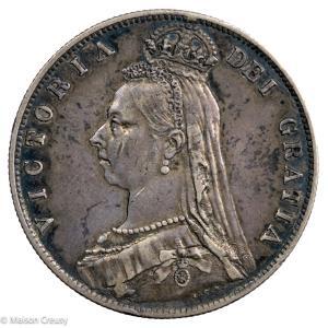 Grande Bretagne 1/2 crown 1889
