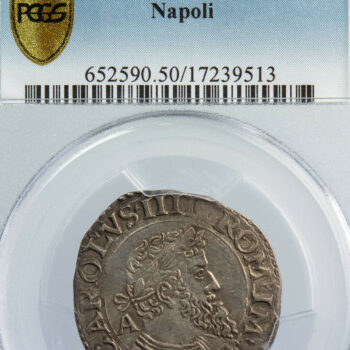 Naples Charles V Tari PCGS AU50
