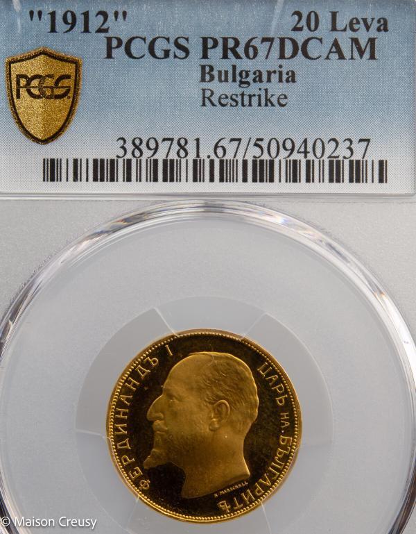 Bulgaria 20 leva 1912 PR67 DCAM