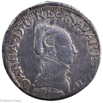 Navarre Bearn Jeanne d'Albret Teston 1568