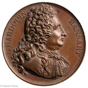 Galerie métallique Jules Hardouin Mansart AE medal 1817