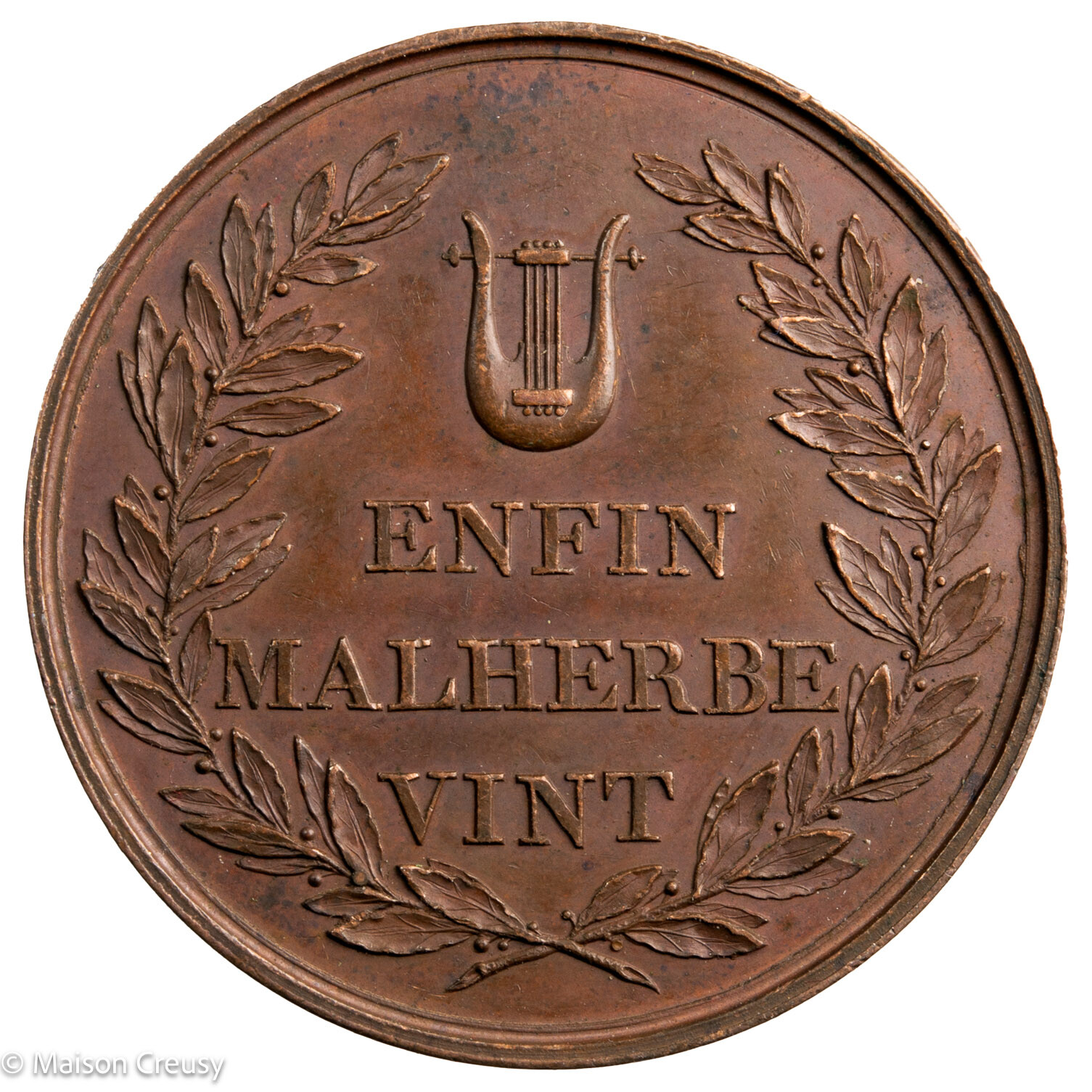 Poètes Médaille Hommage à Malherbe