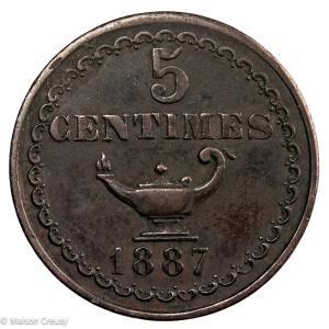 Mines de l'Argentière 5 centimes 1887
