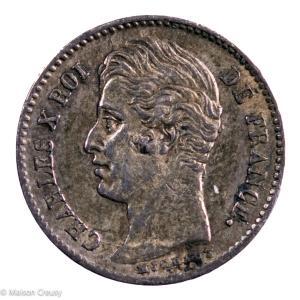 Charles X 1/4 de franc 1829 Paris
