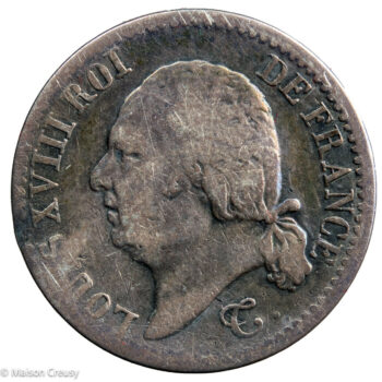 Louis XVIII 1/4 de franc 1819 Lille