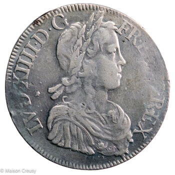 Louis XIV écu à la mèche longue 1651 Bordeaux