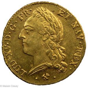 Louis XV double louis à la vieille tête 1774 Bayonne