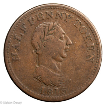 Canada Nouvelle Ecosse half penny token 1815