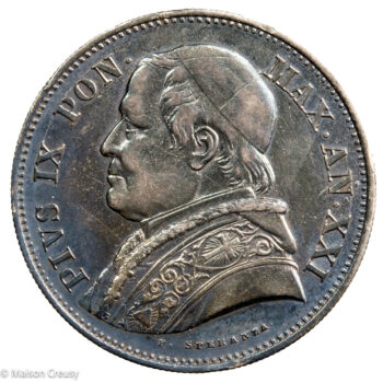 Etats pontificaux Pie IX 2,5 lire 1867
