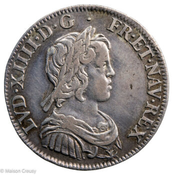 Louis XIV quart d'écu à la mèche courte 1644 Paris