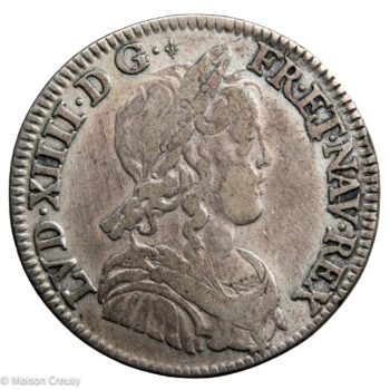 Louis XIV quart d'écu 1646 Paris différent lis