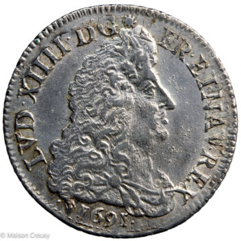 Louis XIV quart d'écu aux 8L 1691 Lyon