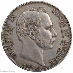 Danemark Christian IX 2 rigsdaler 1863