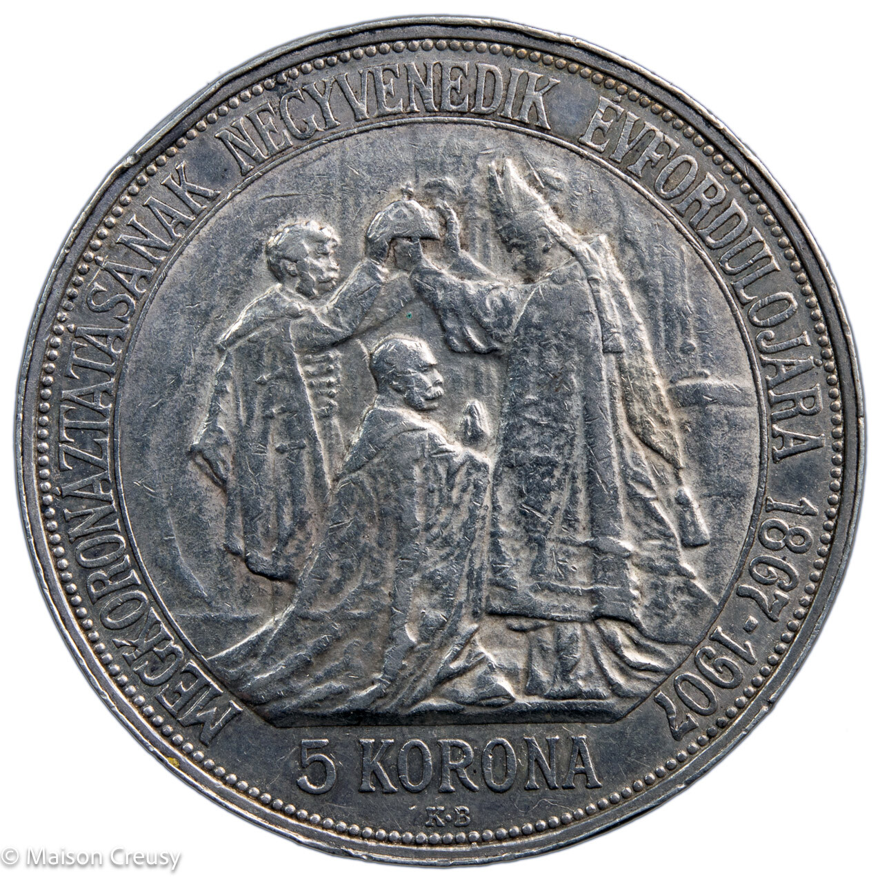 Hongrie Francois Joseph I 5 korona 1907