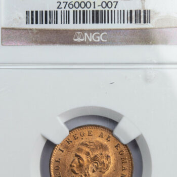 Romania Carol I 2 bani 1900 NGC MS65RB