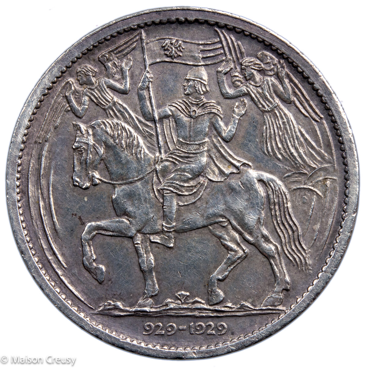 Czechoslovakia Siver Medal in Size of 5 Dukat 1929