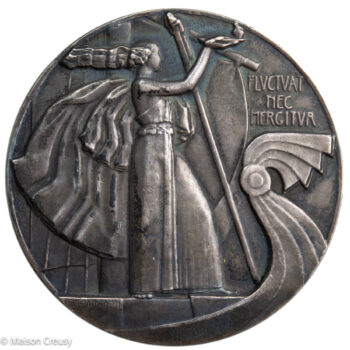 Nef de paris médaille en argent 1938