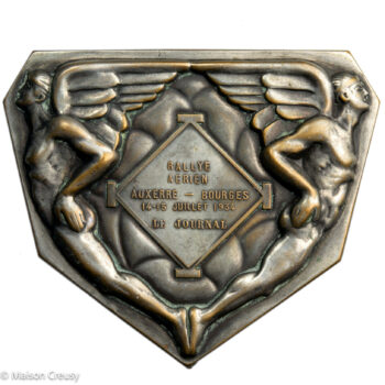 Plaque rallye aérien Auxerre Bourges 1934