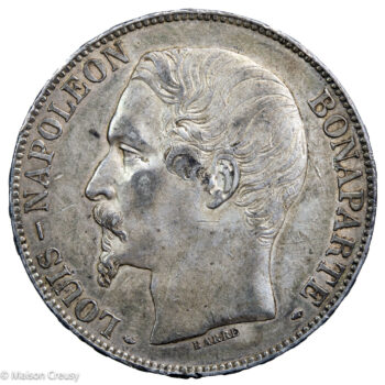Louis Napoléon Bonaparte 5 francs 1852 Paris