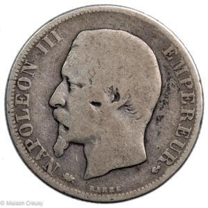 Napoléon III AR 2 francs 1856 Lyon