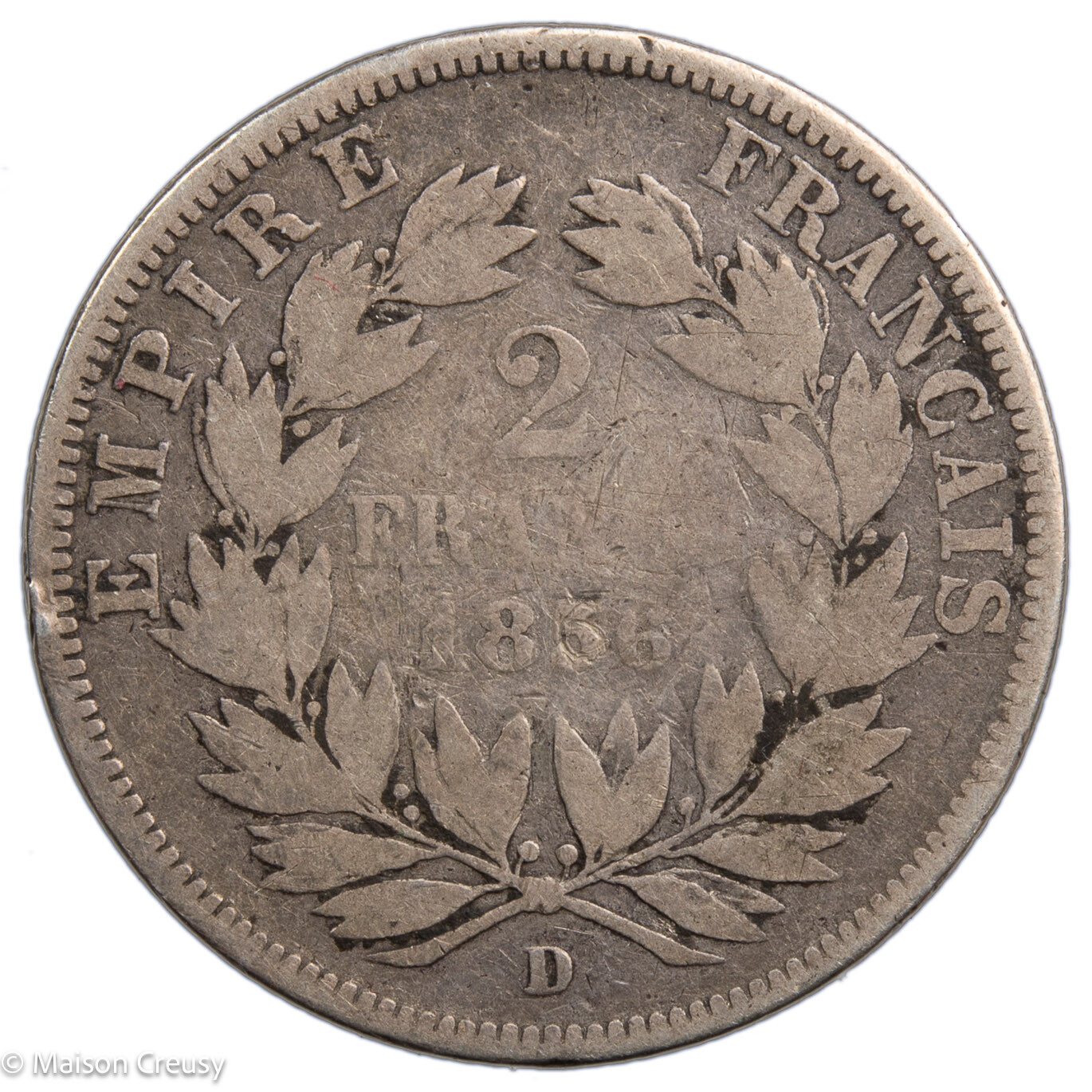 Napoléon III AR 2 francs 1856 Lyon