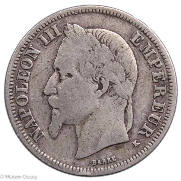 Napoléon III 2 francs 1866 Bordeaux