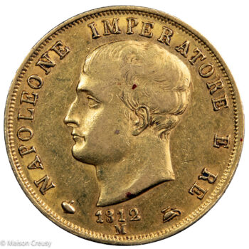 Italie Napoléon 40 lire 1812 Milan