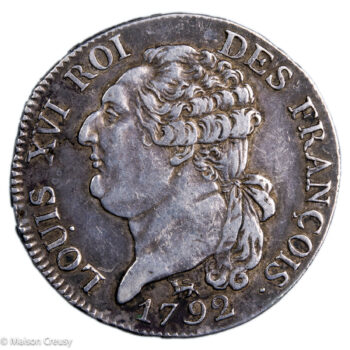 Constitution demi-écu 1792 Paris