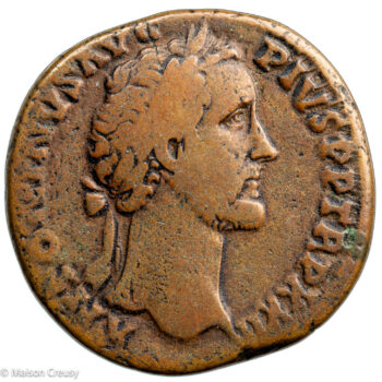 Antonin le Pieux sesterce temple au revers